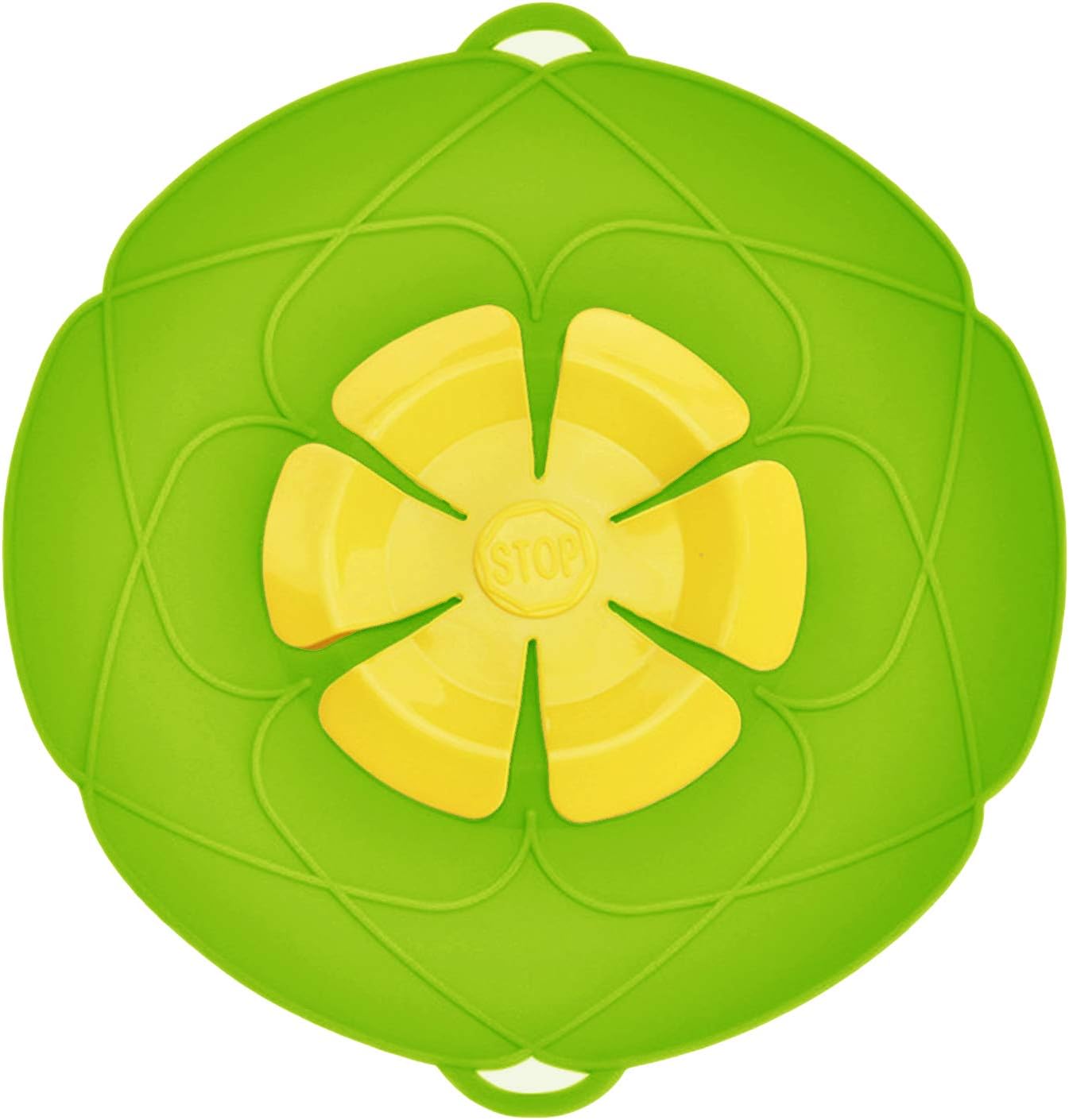 1 Pack Spill Stopper Lid Cover for Pans and Pots Boil, Boil Over Safeguard, Anti Spill Lid Fits Openings 5.5" to 9.5" in Diameter (Green)