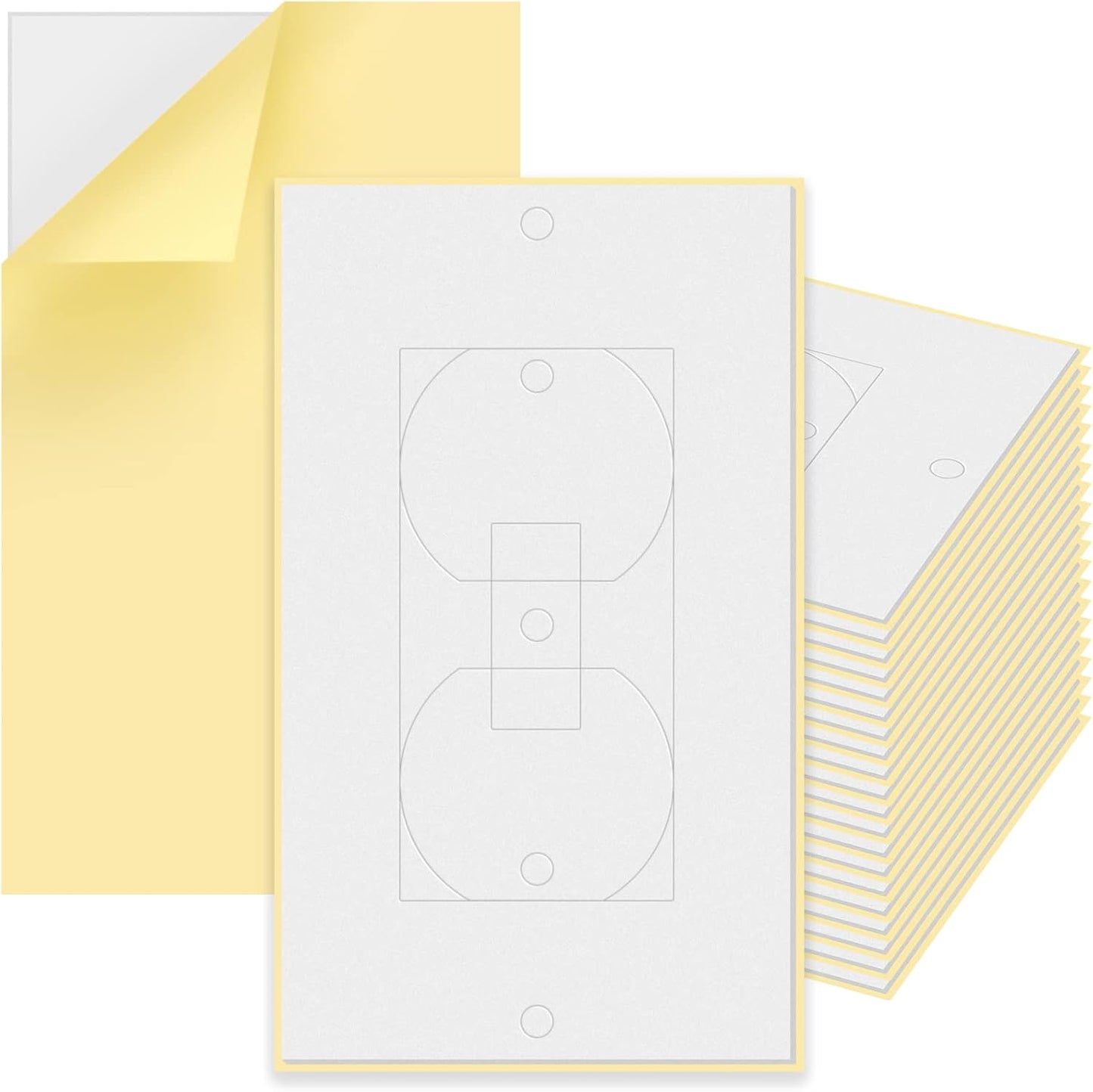 50 Pack Outlet Wall Plate Insulation Gasket Weatherproof Wall Gasket Replacement EVA Insulation Foam Gasket Sealer Outlet Pads Insulated Covers Plug Sealer Light Switch Socket