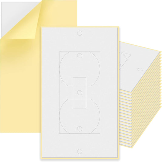 50 Pack Outlet Wall Plate Insulation Gasket Weatherproof Wall Gasket Replacement EVA Insulation Foam Gasket Sealer Outlet Pads Insulated Covers Plug Sealer Light Switch Socket