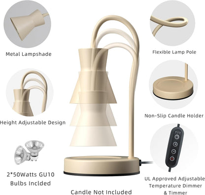 LALISU Candle Warmer Lamp with Timer Electric Candles Light Birthday Gifts