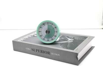 Visual Timer, 60-Minute Magnetic Mechanical Kitchen Timer Green | Stainless Steel Manual Countdown Timer with Loud Alarm for Cooking, Fitness, Office