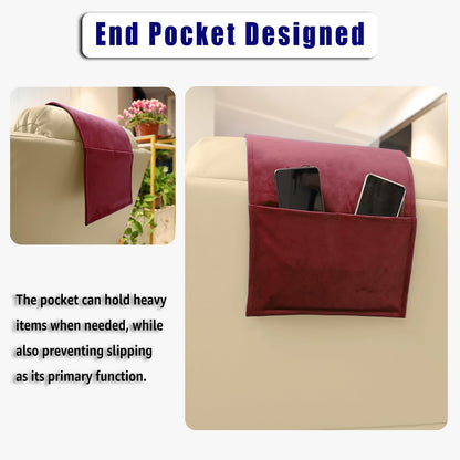 Adjustable Headrest Pillow for Recliners and Armchairs - Non-Slip Velvet Cushion for Neck Support and Pain Relief (Gray)