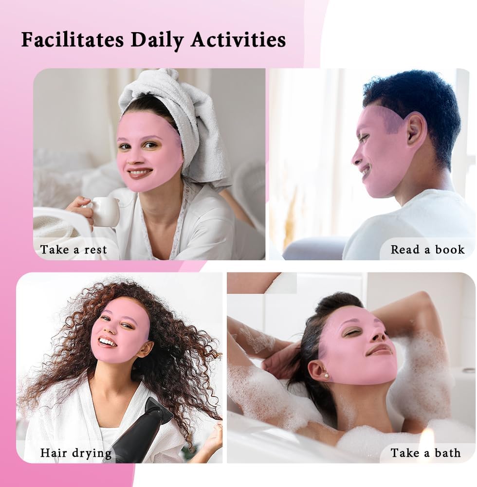my novel things Face Ice Pack and 2 Packs Silicone Face Mask Cover