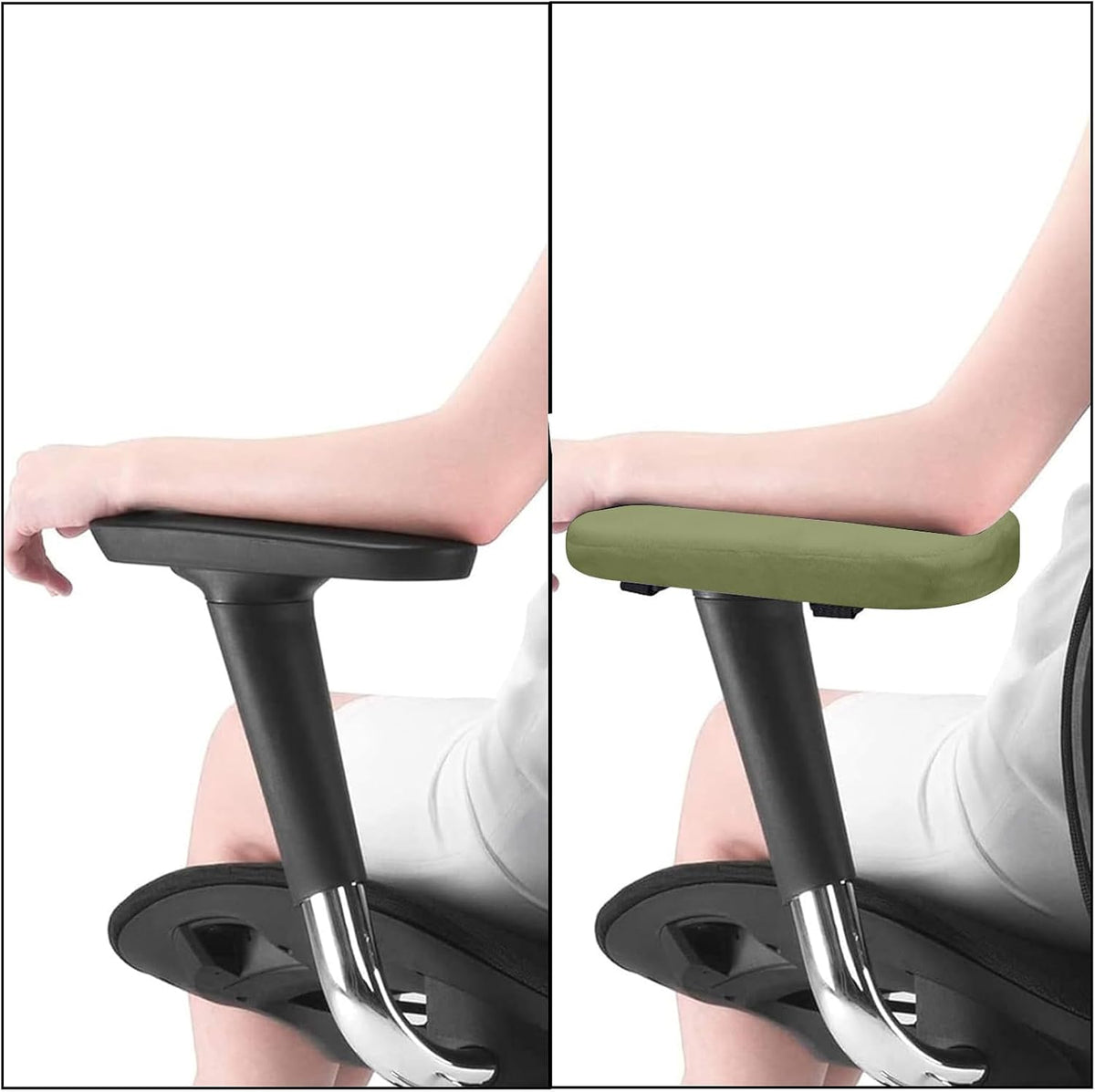 MOSISO Chair Armrest Pads, Home/Office Chair Arm Rest Covers, Black