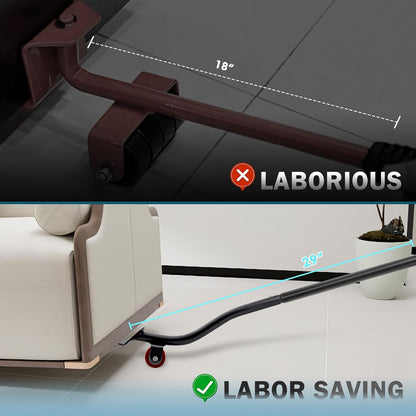 22" Furniture Lifter Tool, Appliance Metal Lifter for Heavy Furniture Grey | 1 Lifter Tool, 4 Raise Blocks, Movers, Sliders & Wheels to Move Sofa, Refrigerator, Washing Machine Easily & Safely