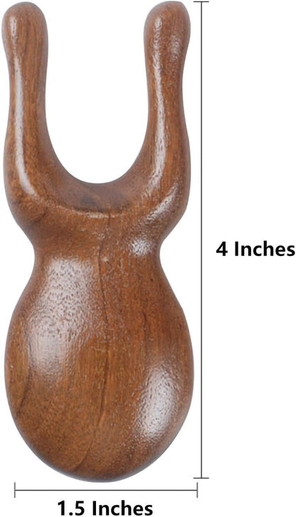 OULIGET Wooden Trigger Point Massage Tool,Spider Shape 5 Legs Massager,Scalp Massager Scraping Tool for Back,Neck,Shoulder and More