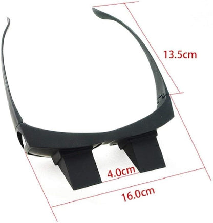 Valuu Lazy Glasses Bed Prism Glasses Spectacles Horizontal High Definition Glasses Prism Periscope Lie Down Eyeglasses for Reading and Watch TV in Bed Unisex