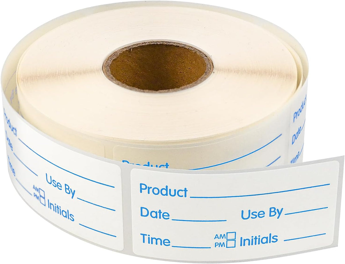L LIKED 500 Stickers Use by 1 x 2 Inch Dissolvable Food Storage Labels for Containers