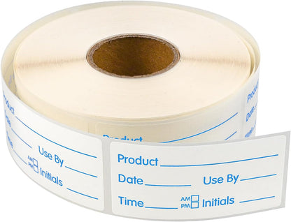 L LIKED 500 Stickers Use by 1 x 2 Inch Dissolvable Food Storage Labels for Containers