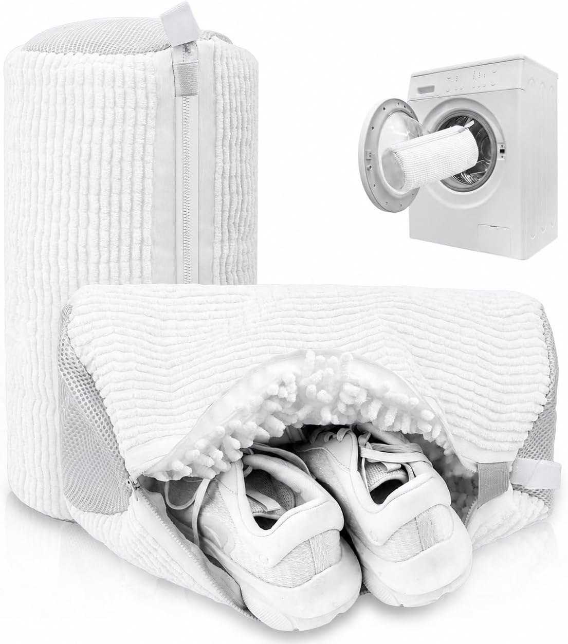 Shoe Washing Machine Bag – Reusable Laundry Shoe Bag for Sneakers, Running Shoes & White Shoes, Helps Protect Against Deformation, Scratches & Washer Damage(Yellow 2pcs)
