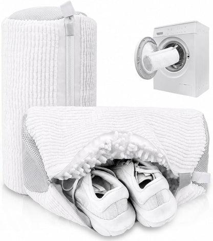 Shoe Washing Machine Bag – Reusable Laundry Shoe Bag for Sneakers, Running Shoes & White Shoes, Helps Protect Against Deformation, Scratches & Washer Damage(Yellow 2pcs)
