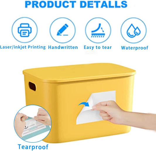 2×3 Inch Removable Blank Freezer Labels,Water/Oil/Tear Resistant/Ink Won't Smudge No Residue (120pcs,1 Bag)
