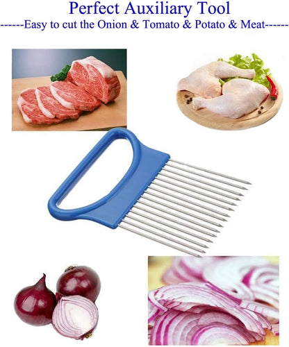 Crinkle Cut Knife set, 1 Fork Slicing Helper 3 Stainless Steel Crinkle Cutter, Fruit And Vegetable Wavy Chopper Knife, Potato Cutter Onion Cutter Fren