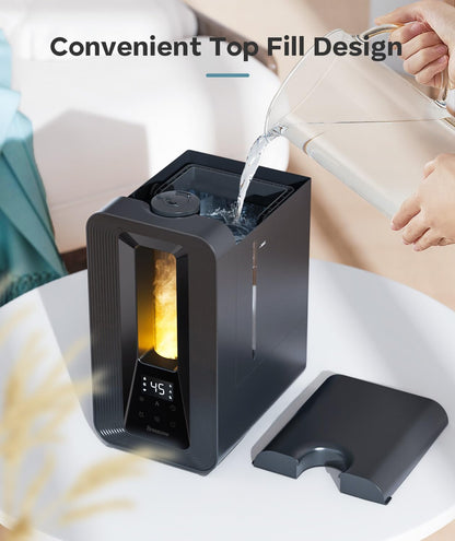 BREEZOME 6L Humidifiers for Bedroom, Cool Mist Top Fill Humidifier with Aroma Diffuser, Humidistat, Night Light, 50H Runtime, Quiet Ultrasonic Humidifiers for Home Large Room, Baby Nursery, Plants | Top Fill, Sleep Mode Ultrasonic Quiet 25dB, Aroma