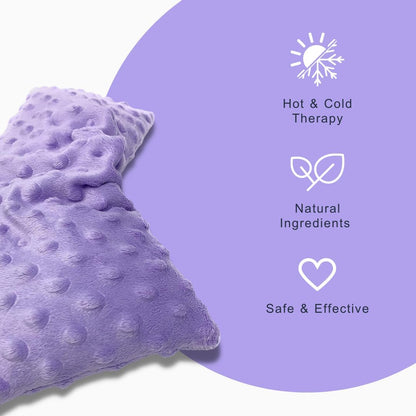 Large 14x5.5” Heating Pad & Cold Herbal Shoulder Wrap-Microwavable Heating & Cooling Neck Wrap- Hot Heated Pad with Moist Heat Therapy for Back Pain, Migraine Relief & Muscle Relaxation (Unscented)