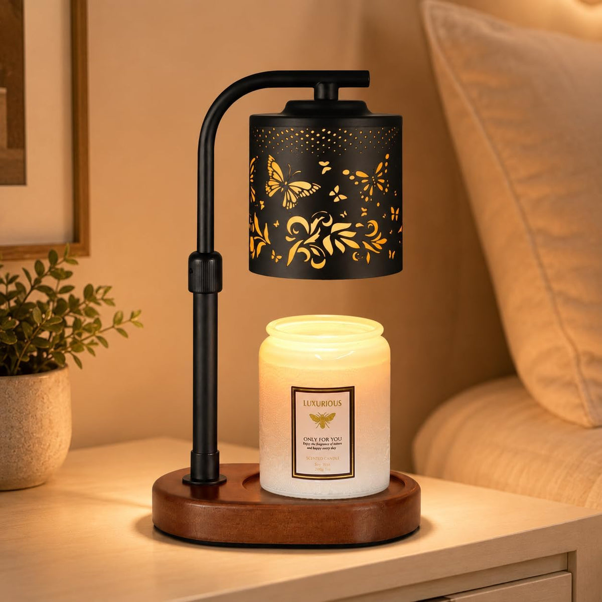 kobodon Candle Warmer Lamp with Timer Dragonfly Electric Candle Lamp Warmer