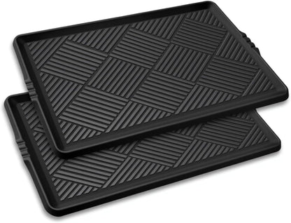 Boot Tray for Entryway, Rubber Mat for Shoe Organizer, 27.5" x16