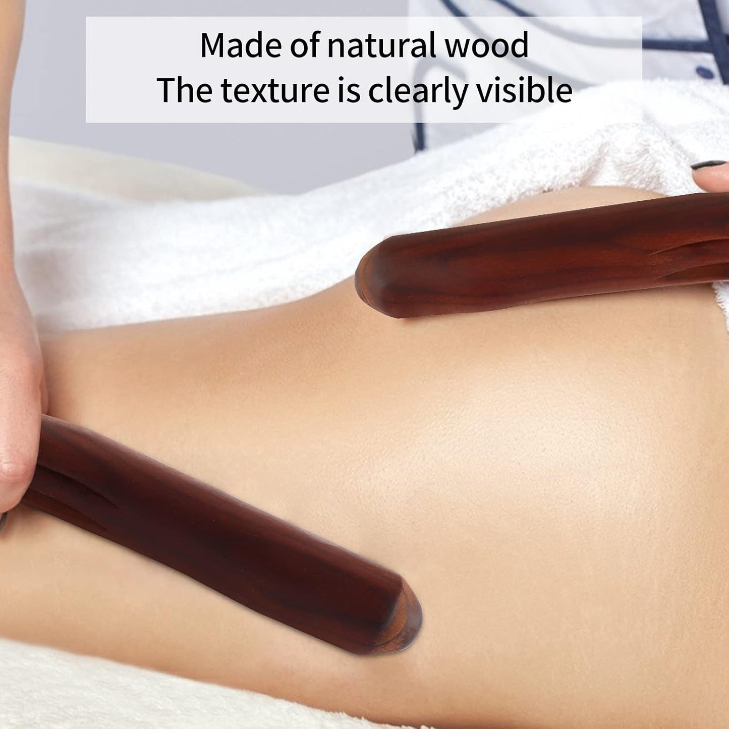 8 Bead Massage Roller Stick Wood Gua Sha Tool for All of Your Body SPA Massager 52cm