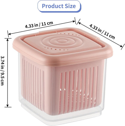 MOLIGOU 4 Pcs Berry Basket and Colander, Berry Storage Container for Fridge, Small Fruit Container for Grape, Cherry
