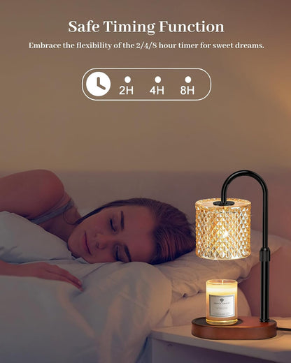 Candle Warmer Lamp with Timer Dimmer Adjustable Height for New Home Decor, Birthday Gifts for Women,Candle Warmer for Women Mom Christmas Mother's Day Gfit