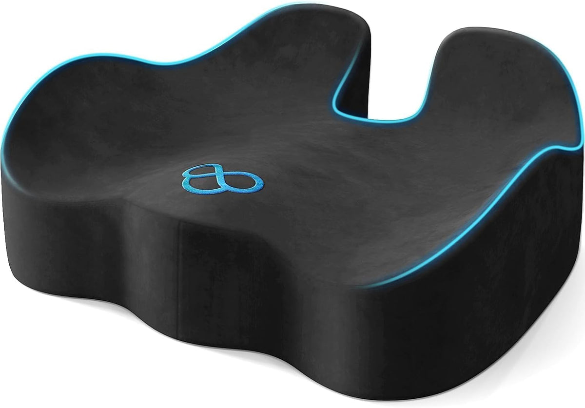 Seat Cushion, Non-Slip Memory Foam Chair Cushion for Taibone, Black/Large
