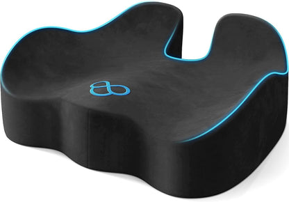 Seat Cushion, Non-Slip Memory Foam Chair Cushion for Taibone, Black/Large