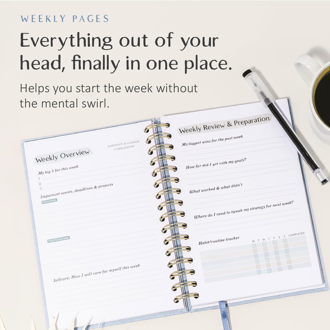 The ADHD Planner for Adults - Undated Daily & Weekly ADHD Journal for Disorganized People, 90 Days - Habit Tracker, Record Emotions & Mood - Academic Goals - Structure & Focus for Adults Brains