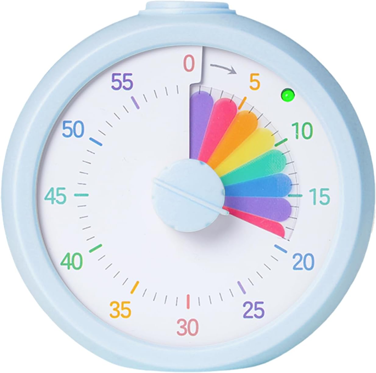 Visual Timer for Kids 60 Minute Countdown Timer Rainbow Disk Desk Timer Clock for Classroom Study Office Kitchen with Silent Operation (Purple)