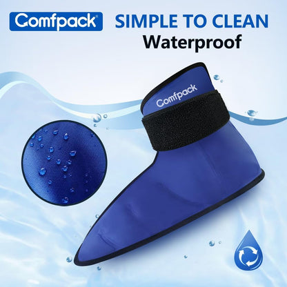 Comfpack Large Foot Ice Pack Wrap for Full Foot Ankle Pain Relief, Long Lasting Cold Ice Boot for Swelling After Surgery, Sore Feet, Broken Foot, Plantar Fasciitis, Gout, Bunion
