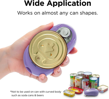 Kitchen Mama One Touch Electric Can Opener, Avocado | Opens with One Button Press, Auto-Stop, Smooth Edge, Cordless, Battery Operated