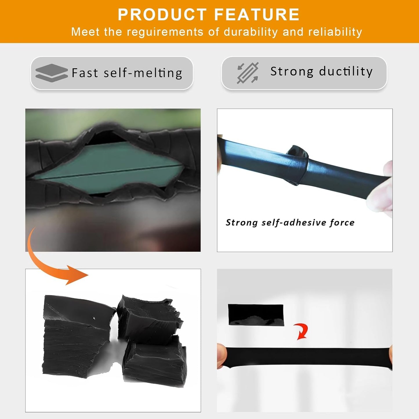 SIKEDEPRO Self-Fusing Silicone Tape 1" x 33' x 20mil Black, Waterproof & Heat-Resistant Rubber Repair Tape – No Residue, Electrical Insulating, Chemical Resistant for Automotive, Plumbing & Outdoor