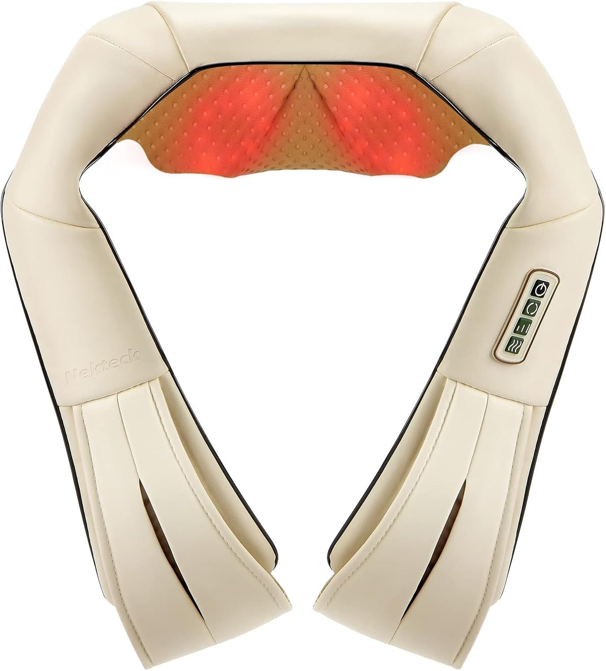 Nekteck Shiatsu Neck Massager with Heat for Pain Relief, NOT Cordless