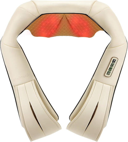 Nekteck Shiatsu Neck Massager with Heat for Pain Relief, NOT Cordless