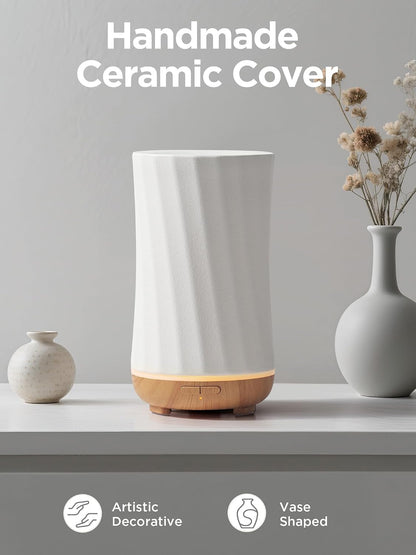 InnoGear 150ml Ceramic Essential Oil Diffuser, Diffusers for Home, White