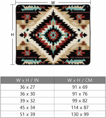 Western Aztec Magnetic Fireplace Cover Decorative Indoor For Brick Fireplace, Rustic Tribal Southwestern Boho Ethnic Insulation Fireplace Blocker Blanket Draft Stop Hot Heat Save Energy, 36"Wx27"H
