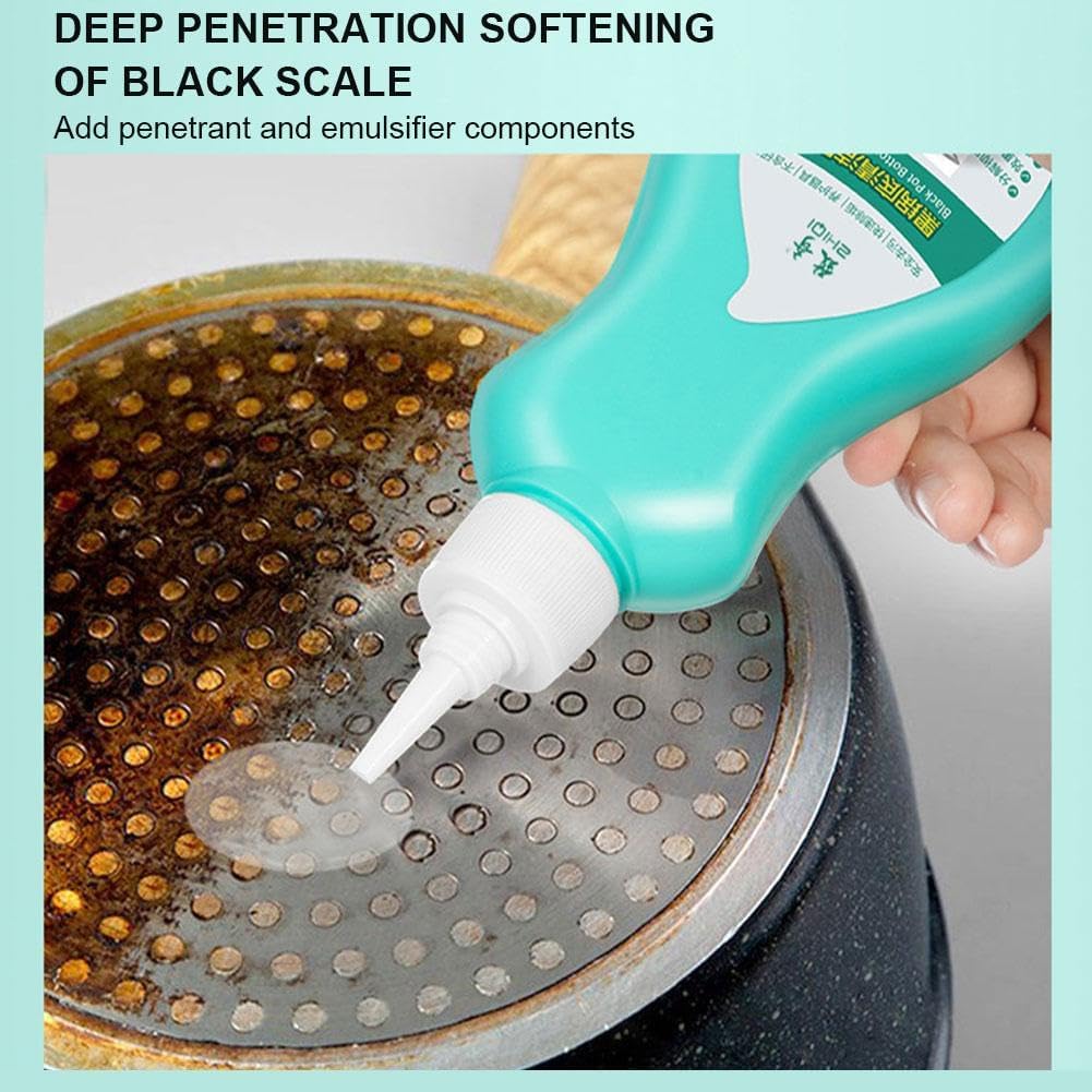 Magic Gel Cleaner for Pots and Pans,Black Pot Bottom Cleaning Gel,Pot Gel Cleaner for Burned Bottoms,Kitchen Rust Remover Polishing Cleaner,Cleaning Effortless for Burned Bottoms Stubborn Stains