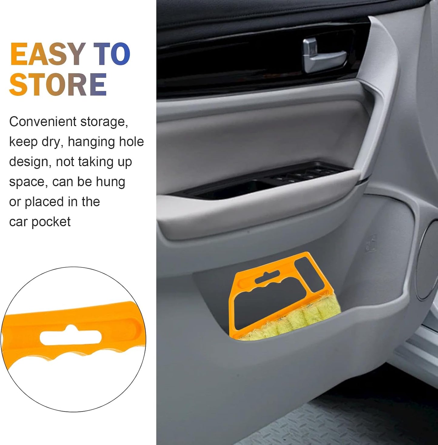 WZP 2PCS Blind Cleaner Duster Tool, Mini 7 Fingers Air Vent Cleaners | Handheld Washable Blind Cleaner, Universal for Blinds, Air Conditioner Vents, Fans Vents (Orange & Blue)