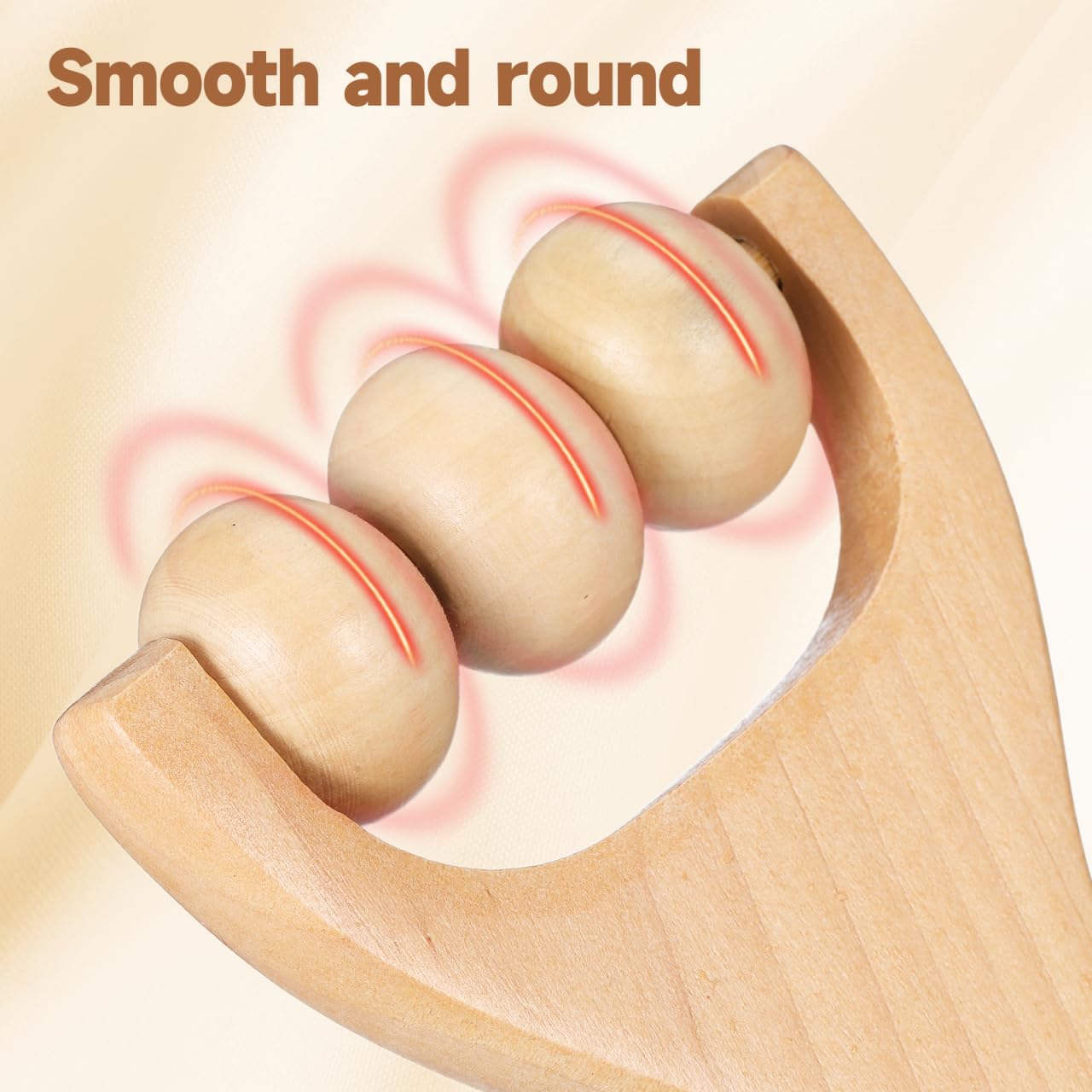 Ciieeo 2Pcs Wooden Massage Roller Massager Wooden Trigger Point Body and Face Roller for Foot Shoulder Neck and Waist Relaxation - Improve Sleep Quality