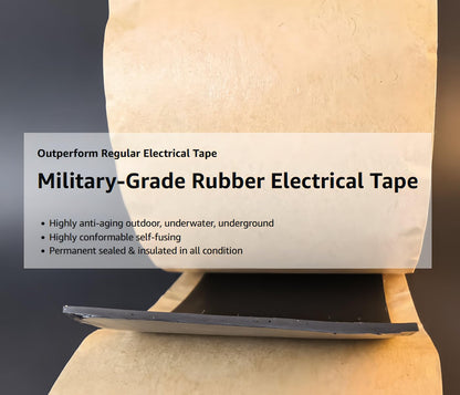 2" x 12FT Military-Grade Self-Fusing Tape | 65mil Thick | Silicone-Butyl Composite | IP68 Permanent Waterproof Seal & 35KV Insulated| for Heavy-Duty Pipe, Electrical & Outdoor Repair