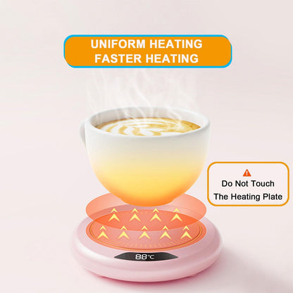 Coffee Mug Warmer for Desk, Electric Cup Warmer with 3 Temperature Settings, Mug Warmer Auto Shut Off, Smart Coffee Warmer for Desk, Birthday Gifts for Women Men Green