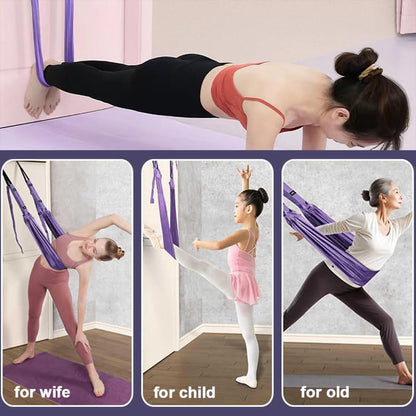 Aerial Yoga Rope for Door,Yoga Door Swing,Leg Stretcher Strap | Stretching Strap,Backbend Training Rope, Flexibility Trainer Stretching Equipment Assist Stretch for Gymnastics