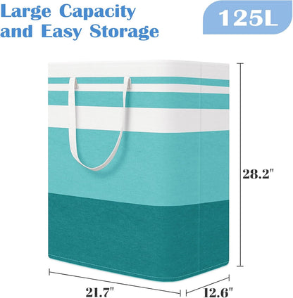 BlissTotes 3-Pack Laundry Basket, Collapsible Laundry Hamper, Grey, 75L | Laundry Clothes Hamper, Hampers for Bedroom, Freestanding Hamper with Handles, Clothes Laundry Basket