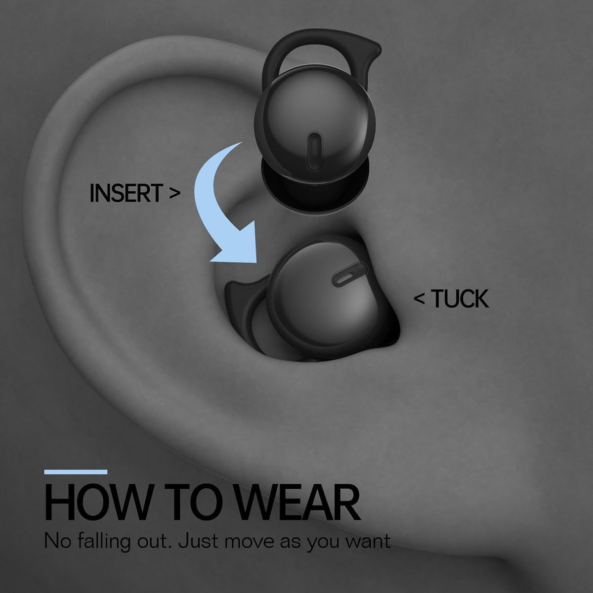 Invisible Sleep Headphones, Mini Sleep Earbuds for Side Sleepers (Beige)