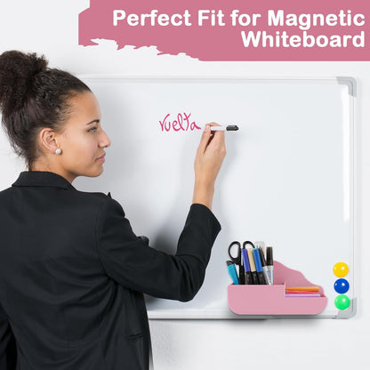 KITANIS Magnetic Pen Holder,2 Pack Magnetic Dry Erase Marker Holder with Generous Compartments,Strong Magnet Storage Marker Pen Pencil Organizer for Refrigerator,Whiteboard,Locker Accessories