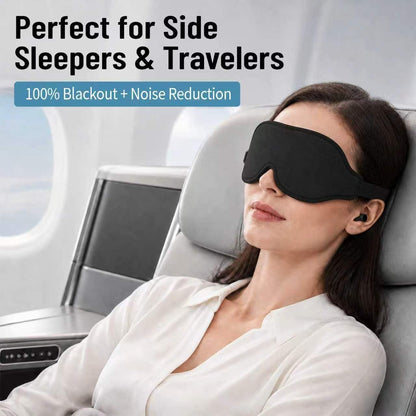 Sleep Mask for Light Sleepers & Side Sleepers, 100% Blackout 3D Cooling Eye Mask, Zero Pressure Breathable Night Blindfold for Insomnia, Deep Sleep, Daytime Sleeping, Travel, Yoga & Shift Work