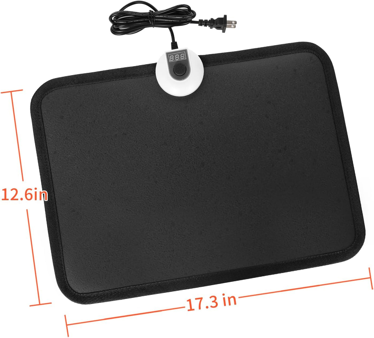 Electric Heated Floor Mats - AC 110V Foot Heater, Heated Foot Warmer Mat Under Desk for Office and Home (Black)