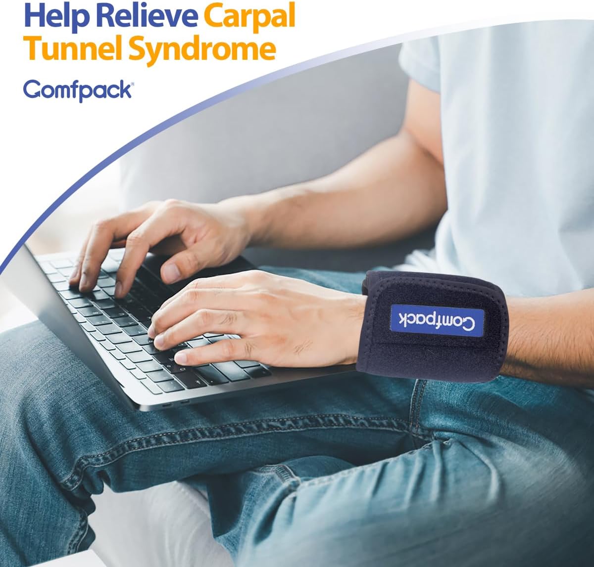 Comfpack Cold Therapy Wrap with 2 Packs for Pain Relief, Reusable Gel Ice Packs for Foot Plantar, Wrist, Ankle, Great for Sprains, Muscle Pain, Bruises, Injuries | Hot and Cold Ice Packs for Foot Plantar, Wrist, Ankle, Great for Sprains, Muscle Pain,
