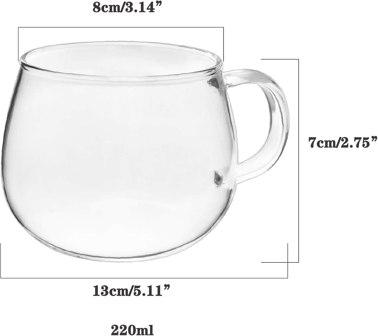 Glass Filtering Tea Maker Teapot with a Warmer and 6 Double-walled Tea Cups Set (Heating base, Standard)