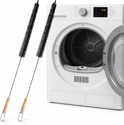 Dryer Vent Cleaner Kit, Bendable Lint Brush 2Pcs, 28 Inches | Bendable design, soft stiff bristles, removes lint and debris, ideal for narrow gaps