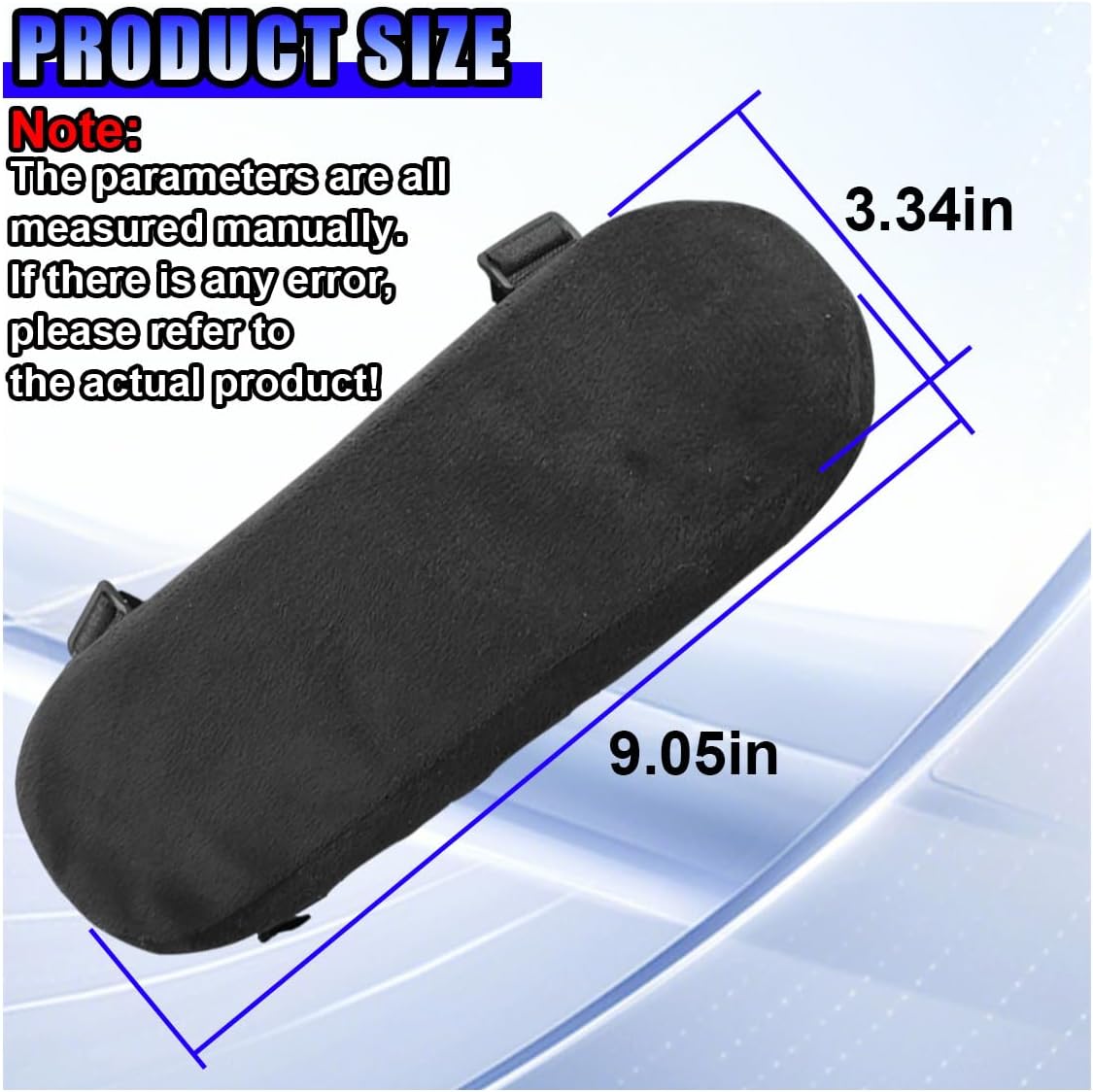2PCS Car Elbow Pad Arm Rest Cover, Soft Armrest Cushion Pad, Black